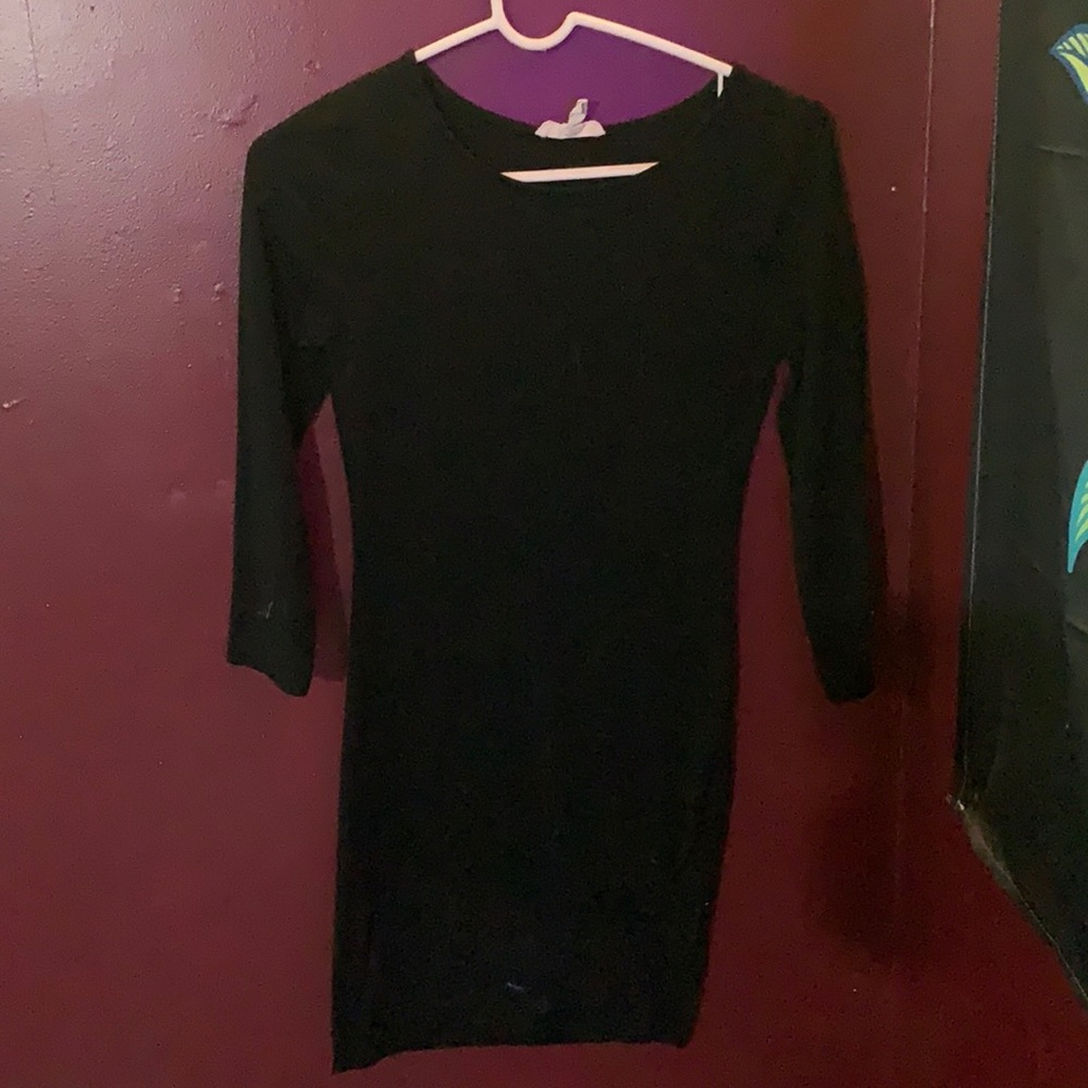 Long tight black dress